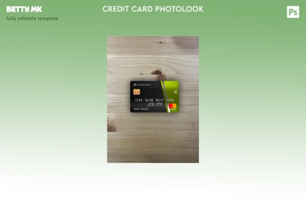 Модерен стил на предниот шаблон за фотографска мастер карта на банката на граѓан